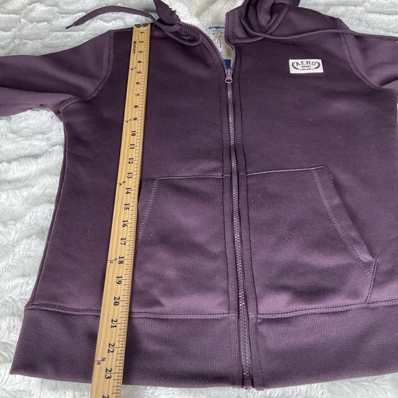 Aeropostale SPORT Womens Small Purple Sherpa Fleeced Full Zip Hoodie Y2K Style - Picture 10 of 12